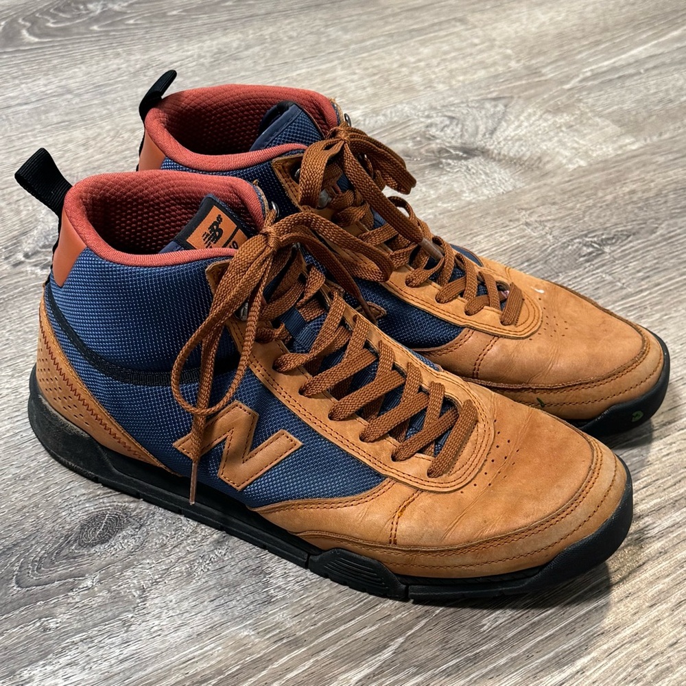 New Balance Numeric 440 Trail High Brown Leather High Top Mens Size 11.5 - Picture 3 of 10